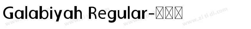 Galabiyah Regular字体转换